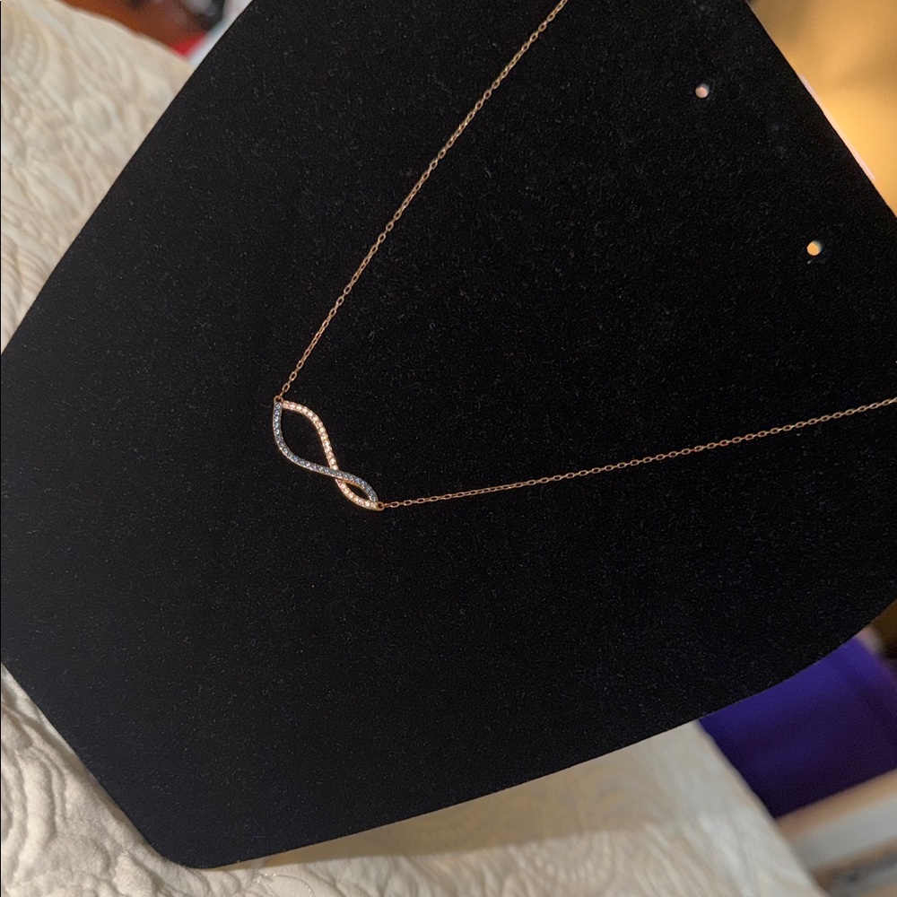 Swarovski Rose Gold Infinity Necklace